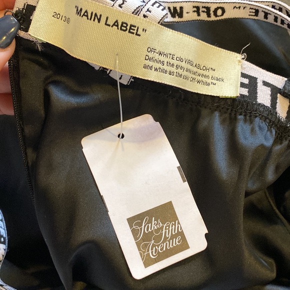 ✨HP✨Off-White Black Satin Dress - Main Label - Picture 11 of 12